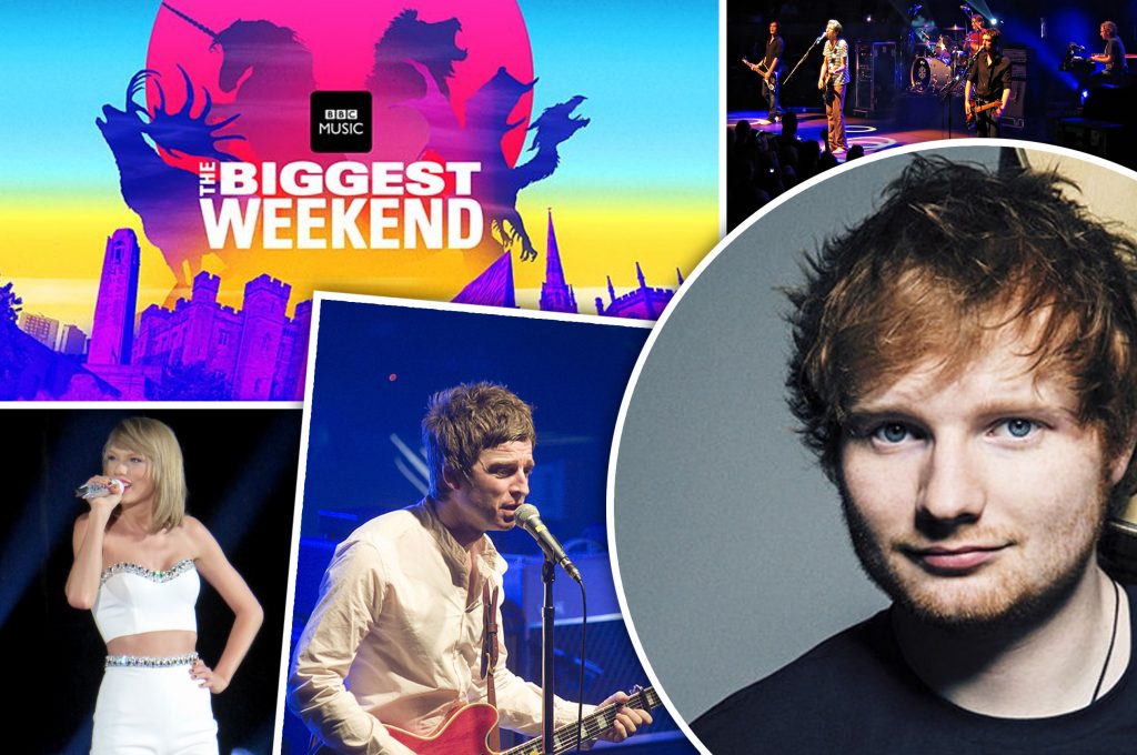 Ed Sheeran, Taylor Swift and Noel Gallagher are amongst dozens of star-studded acts confirmed for the BBC's 'biggest ever celebration of music'
