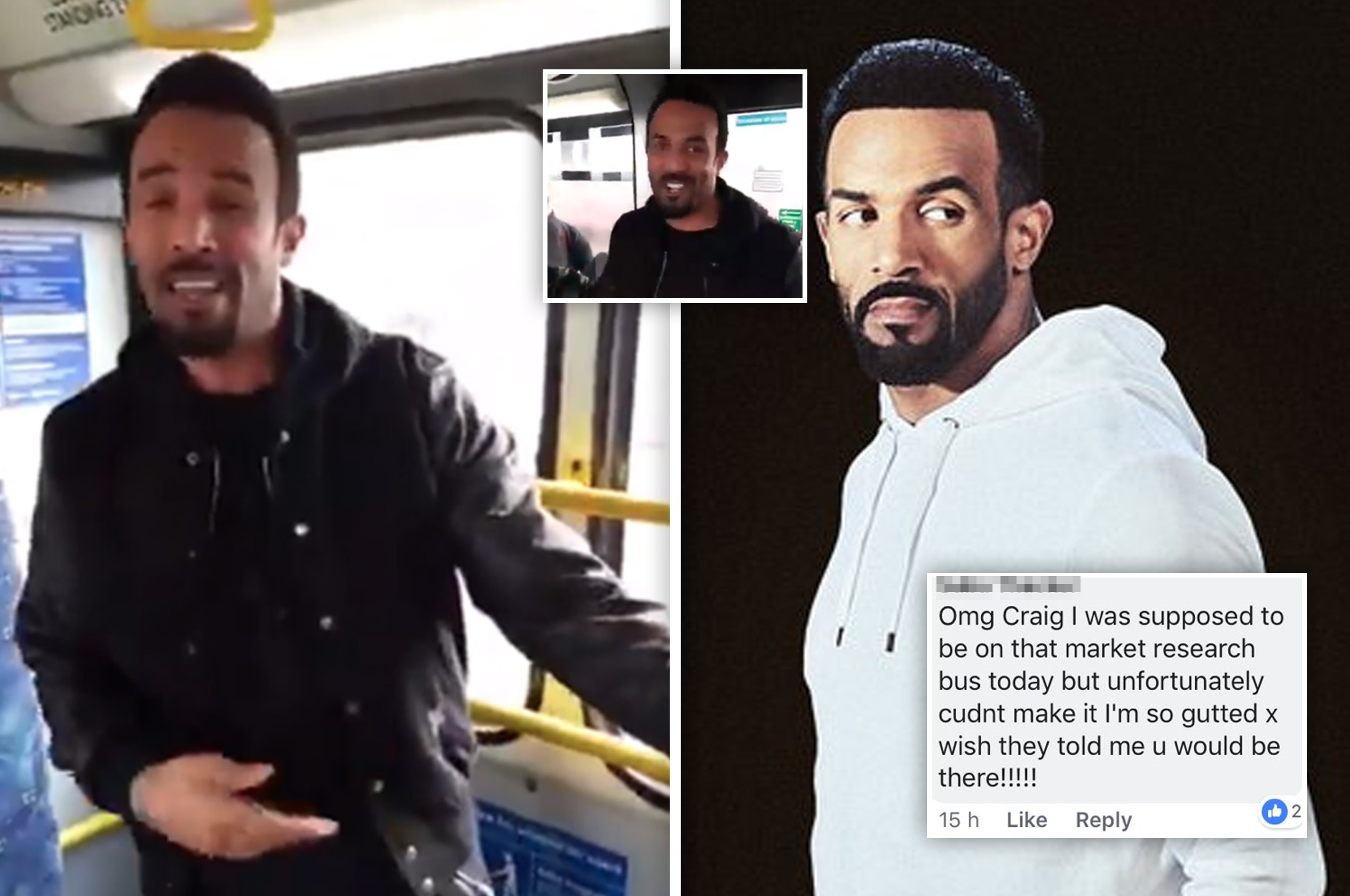 Video of Craig David performing on random London bus labelled FAKE as the 'set-up' clip goes viral