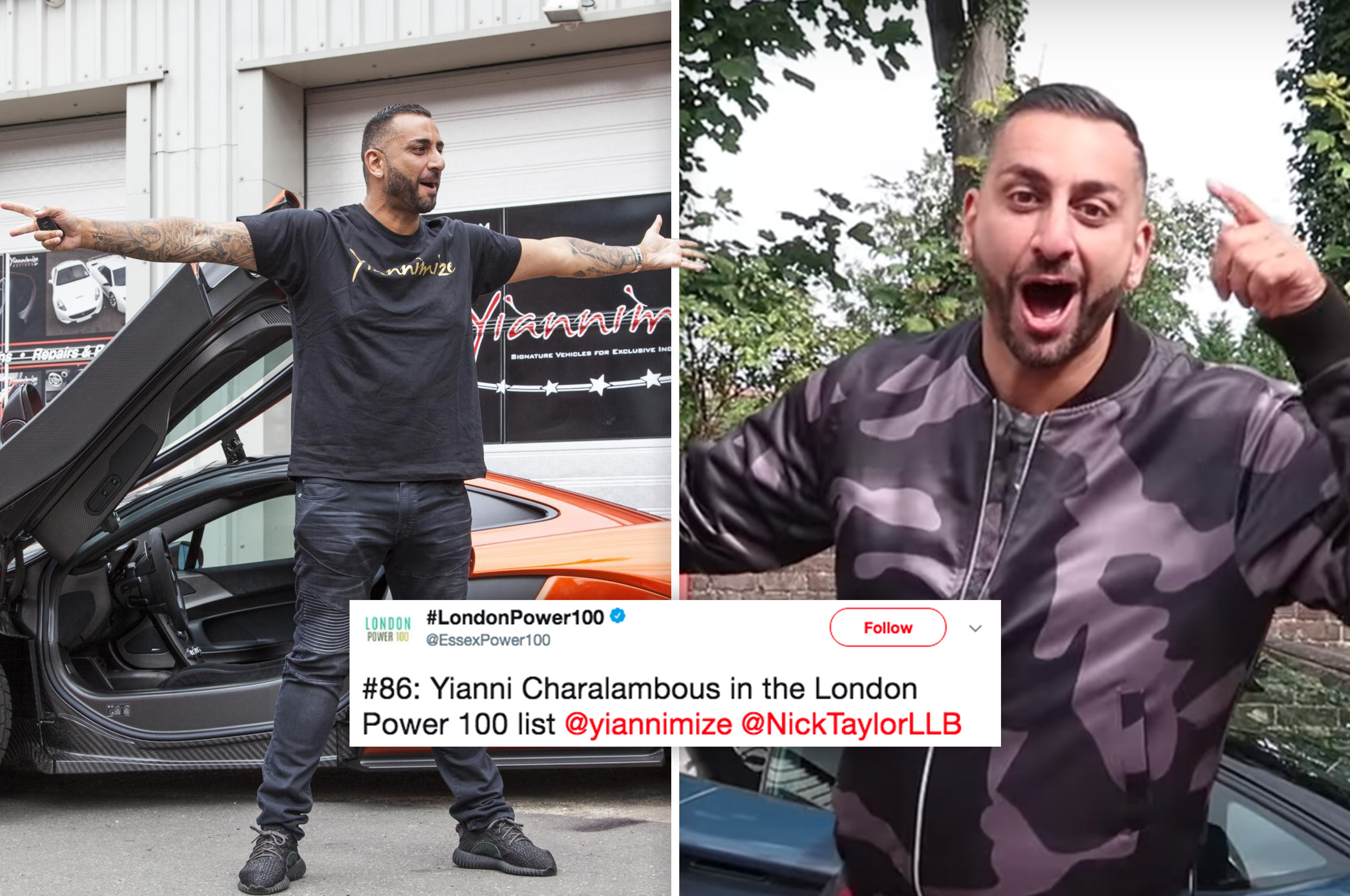 Wrap King: Yianni Charalambous says 'thank you' after being ranked one of London's most influential people