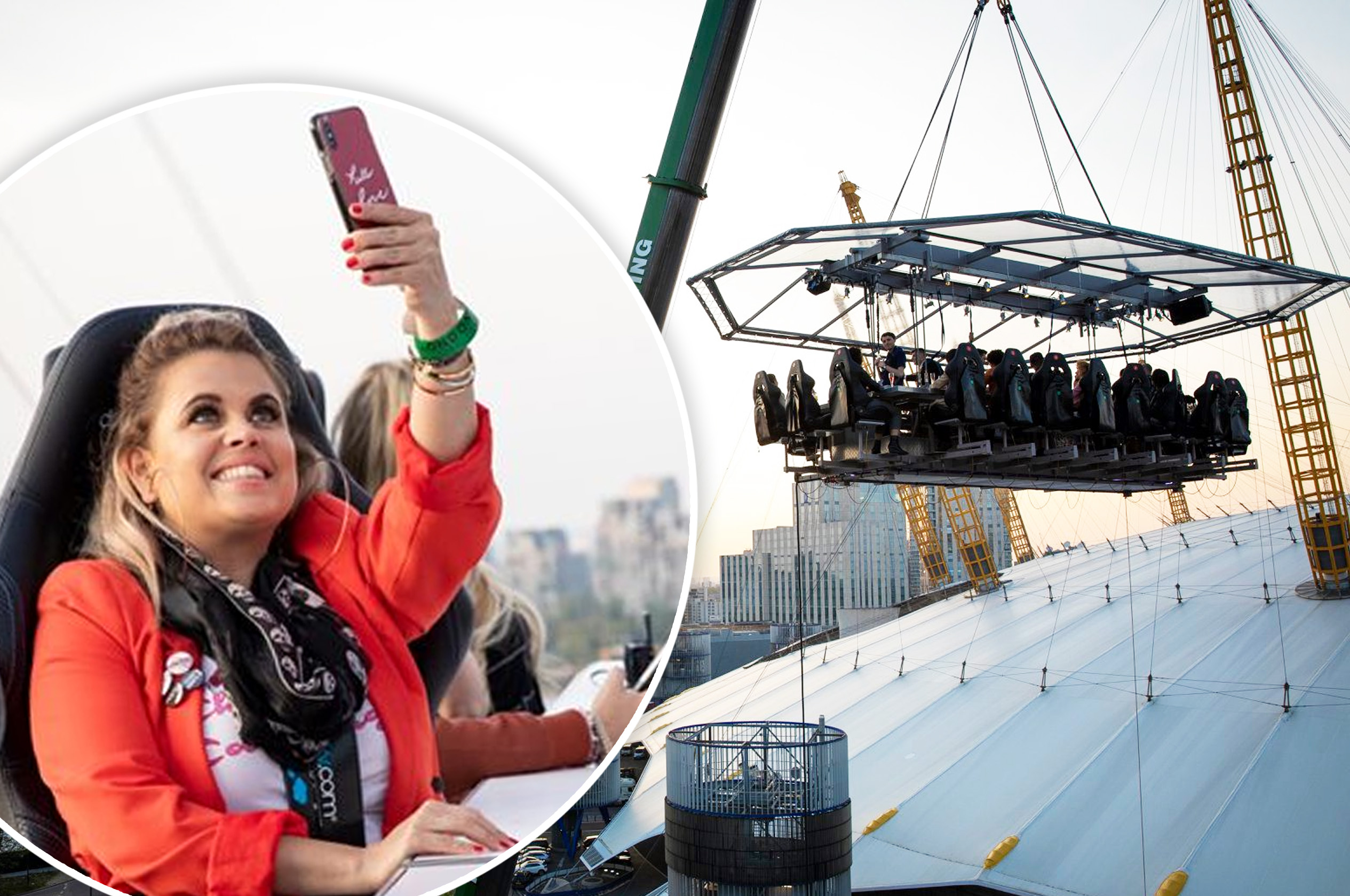 Fly me to the O2!: Our reporter mingles with celebs and sips cocktails 100 feet in the air as London In The Sky comes to the capital