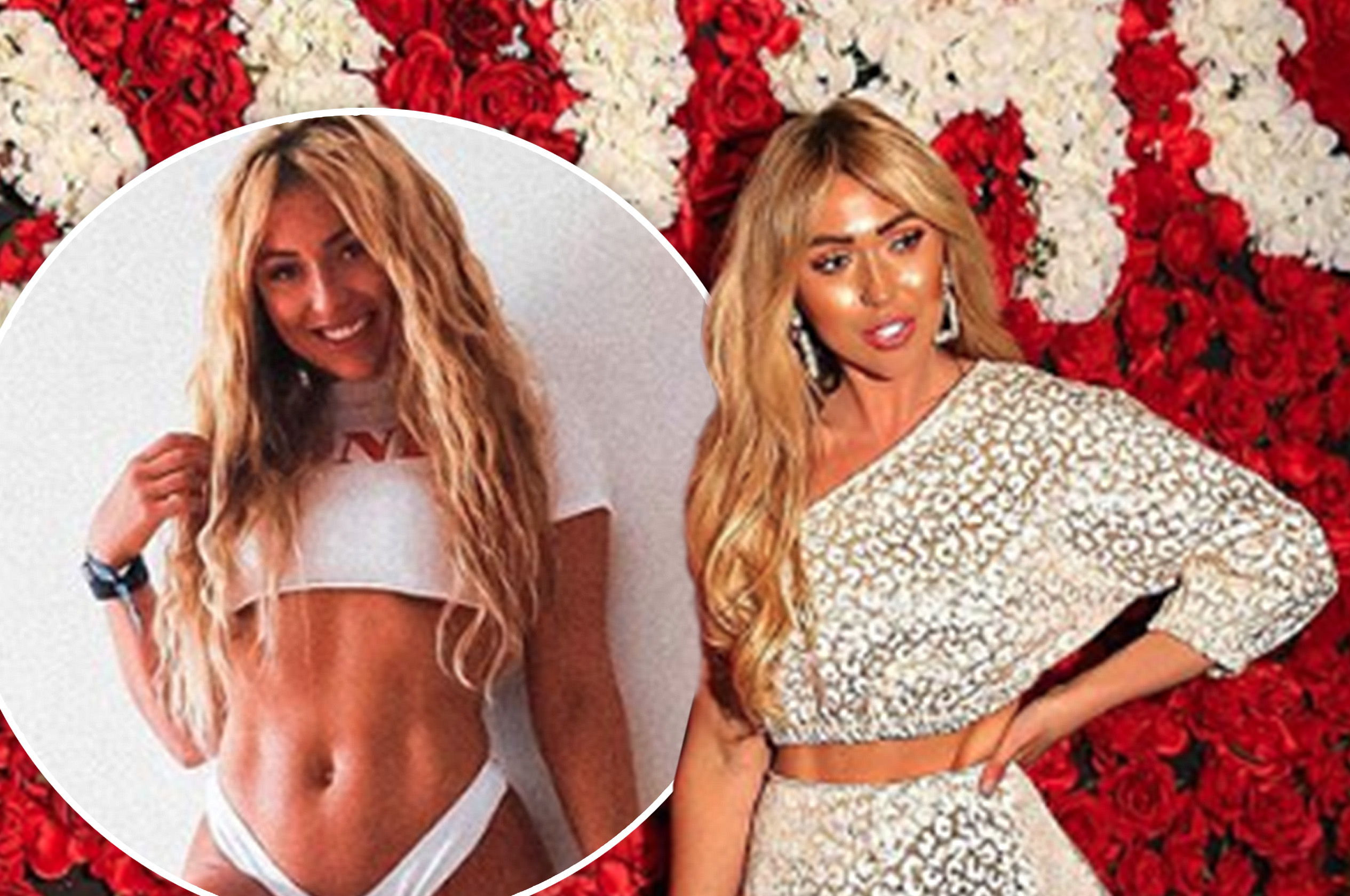 Reality star Sam Dewhurst leaves little to the imagination as she shows off her dramatic body transformation in new Instagram snap