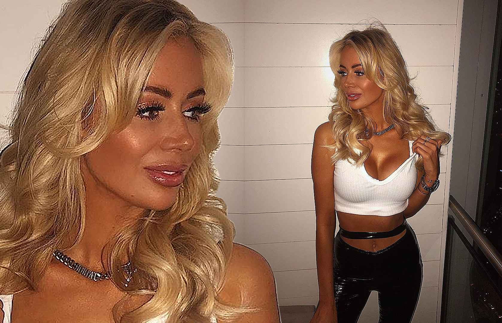 Olivia Attwood puts on busty display as she cuts slim figure in short white crop top and black lycra leggings for online competition
