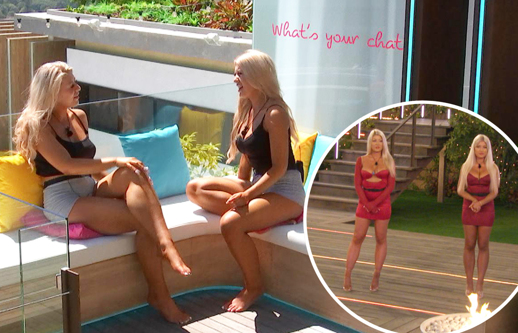 Love Island: Blonde bombshells Eve and Jess savagely split-up couples in second episode