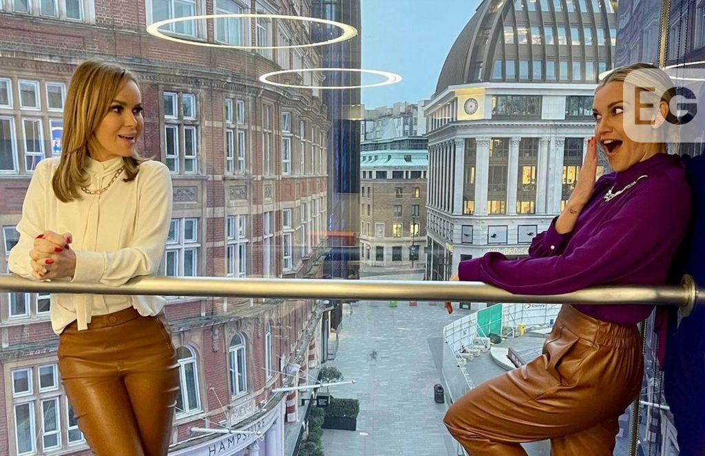 Amanda Holden and Ashley Roberts wear matching outfits