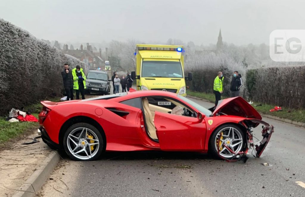 Ferrari driver, 60, arrested after crashing into pedestrian