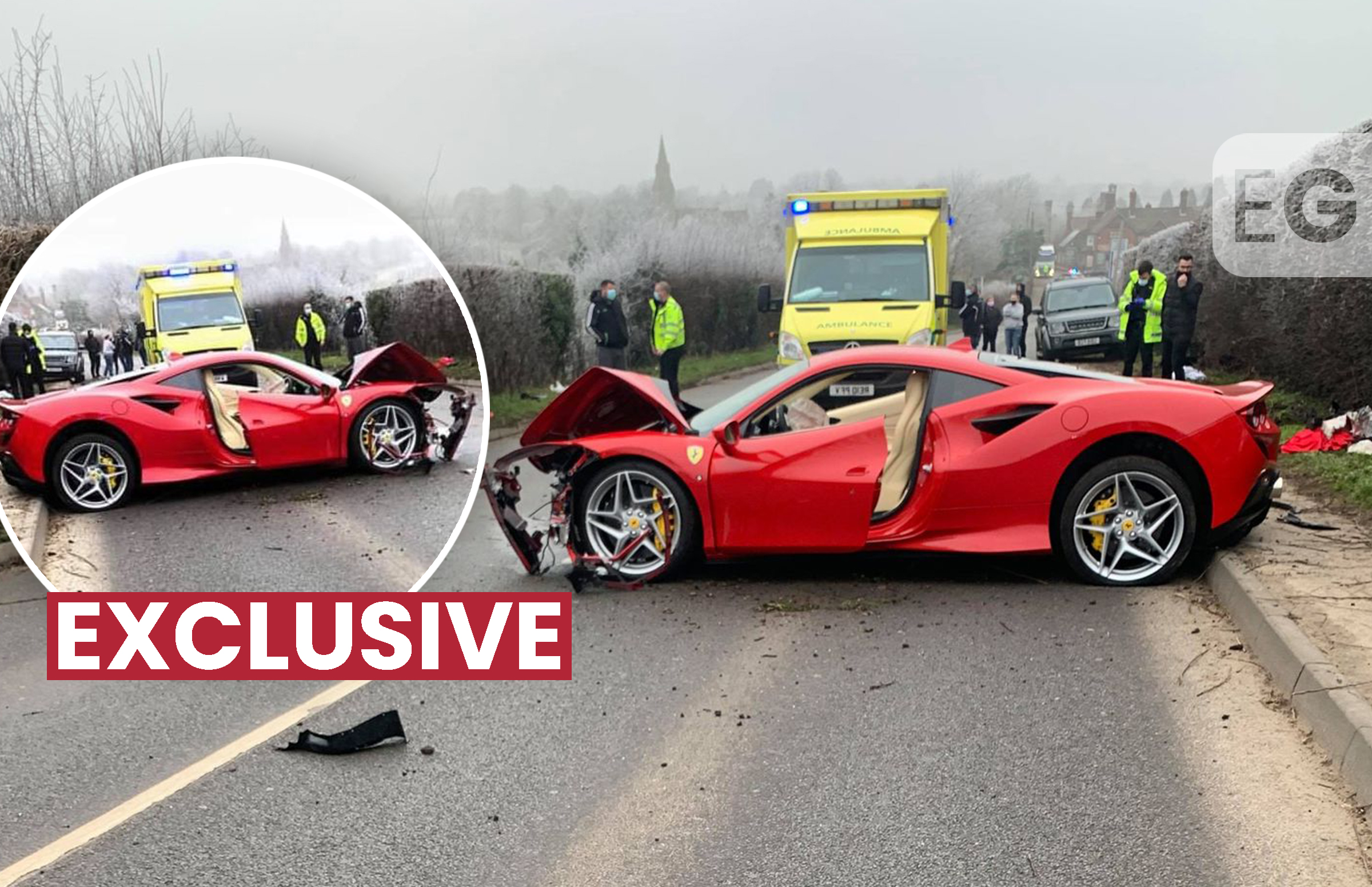 Driver crashes special edition Ferrari worth £200,000