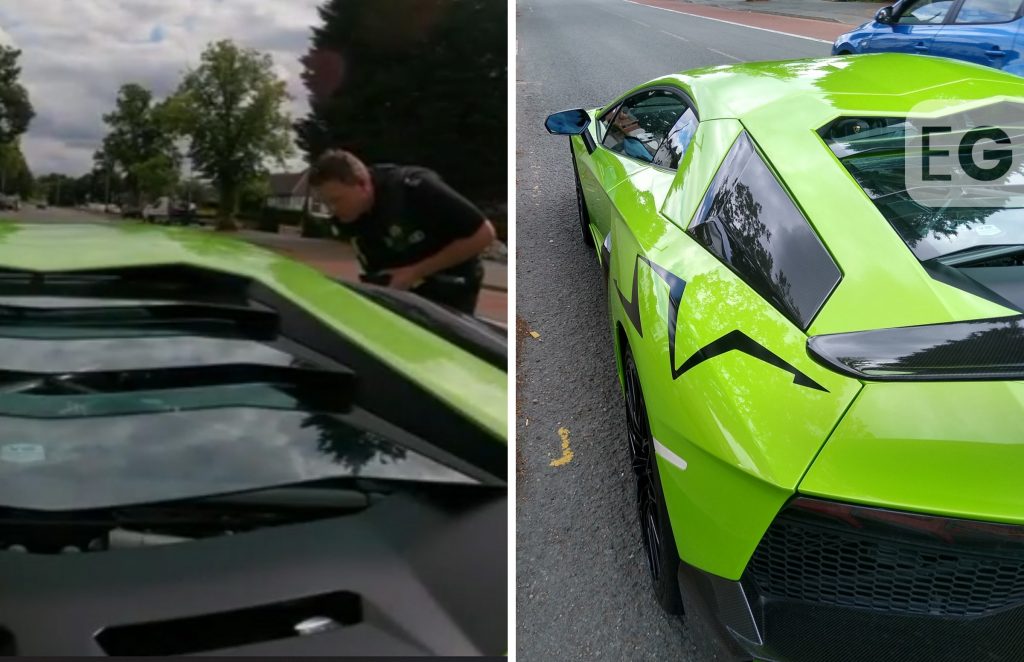Watch as Lamborghini driver caught on mobile phone