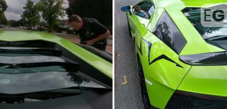 Watch as Lamborghini driver caught on mobile phone