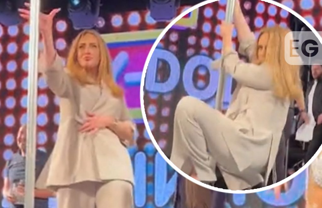 Adele filmed pole dancing during boozy night out in London