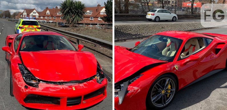 Ferrari driver crashes £250k supercar after TWO miles