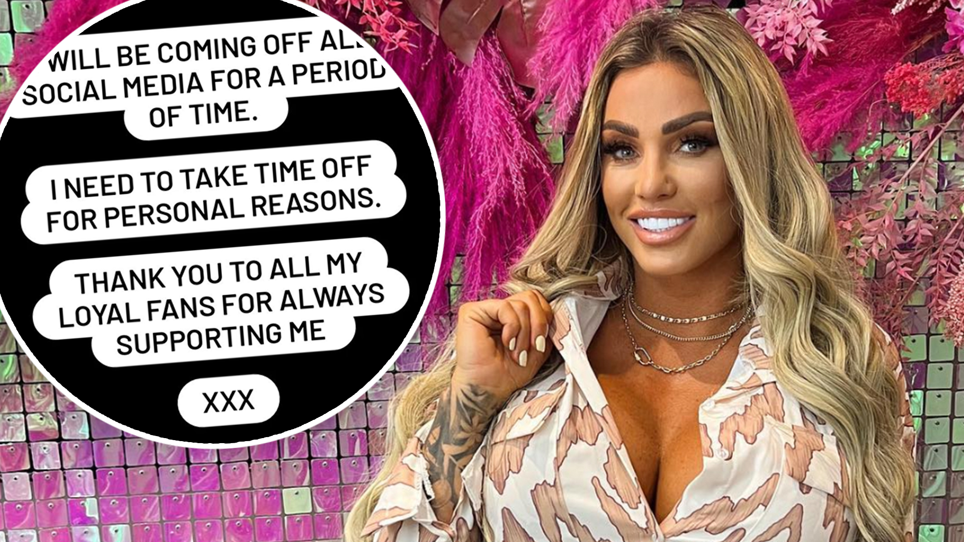 Katie Price quits social media and goes offline for 'personal reasons'