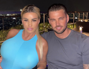 Katie Price pictured with her on and off boyfriend Carl Woods. Picture: INSTAGRAM