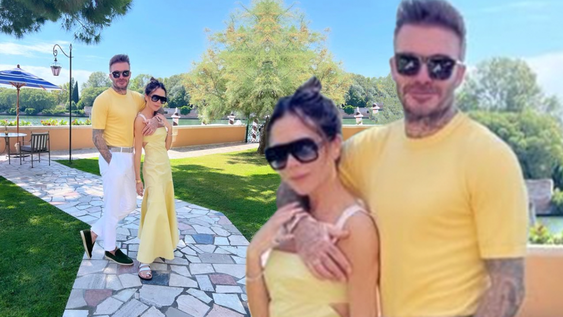 Who copied who? David and Victoria Beckham match outfits in Venice