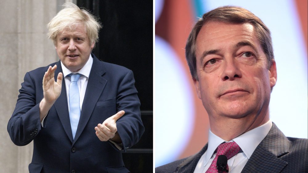 Nigel Farage calls out former PM for boxing fight with Boris Johnson