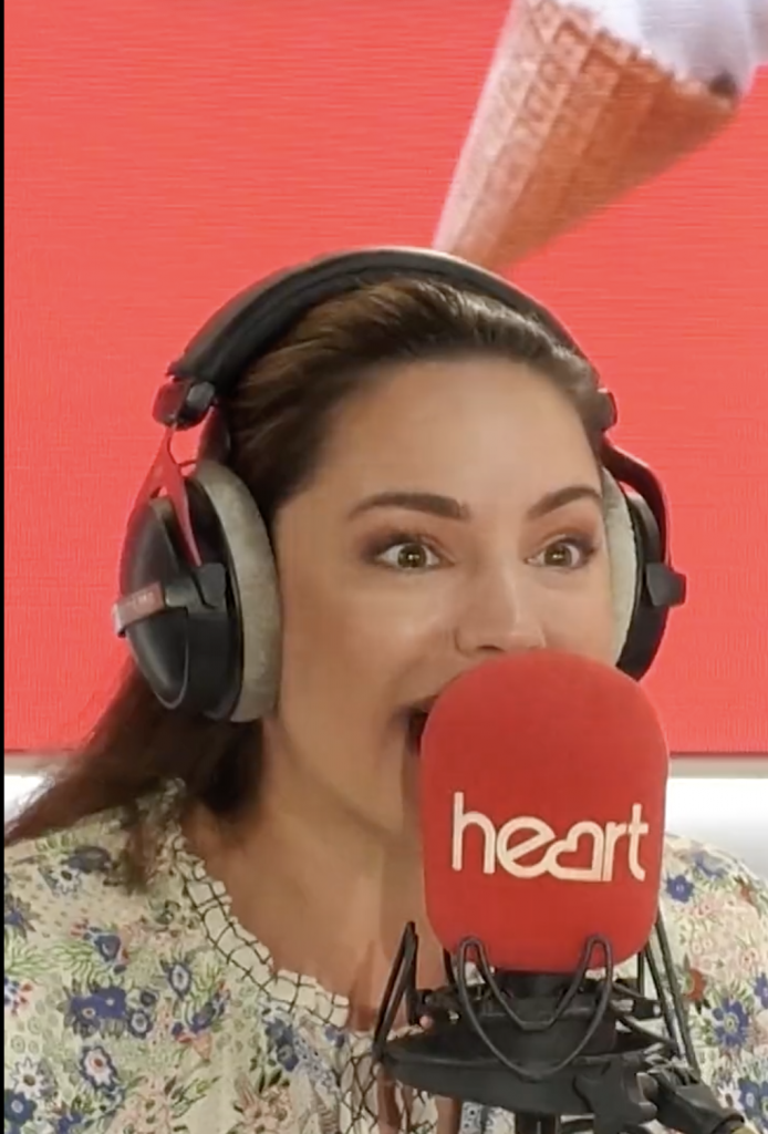 Kelly Brook made the blunder on Heart Breakfast. Picture: Heart